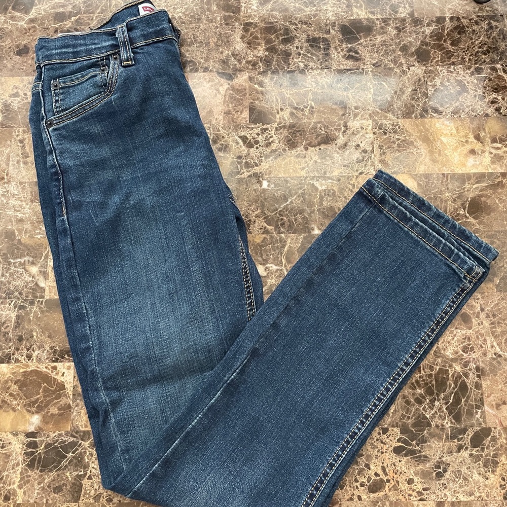 Boys Dark Blue Stretch Denim Jeans
